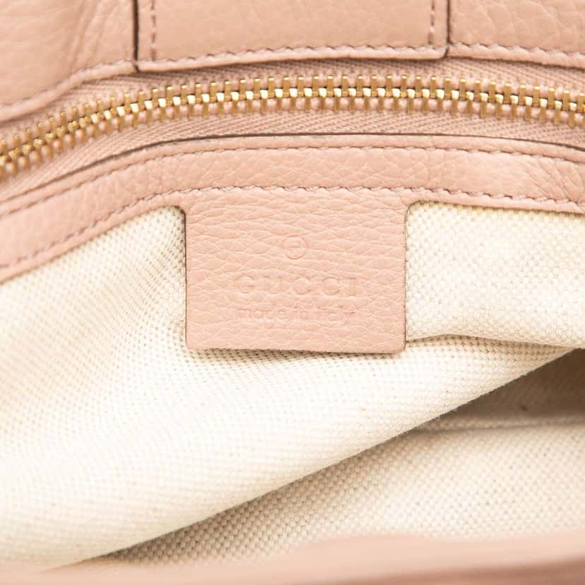 Gucci Small Calfskin Bamboo Shopper Satchel Pink Leather Good condition - Box View