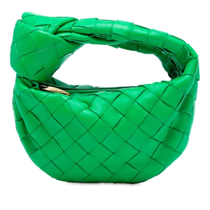 Bottega Veneta Candy Nappa Intrecciato Jodie Green Leather Good condition - Front View