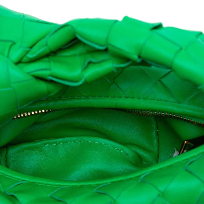 Bottega Veneta Candy Nappa Intrecciato Jodie Green Leather Good condition - Model View