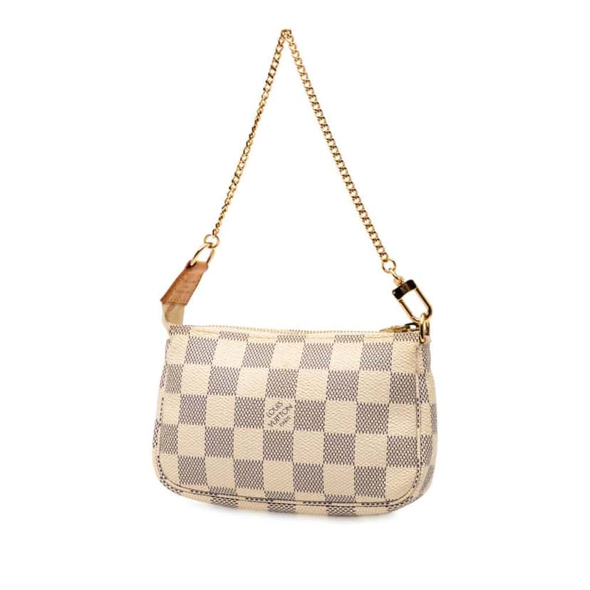 Louis Vuitton Damier Azur Mini Pochette Accessoires White Good condition - Back View