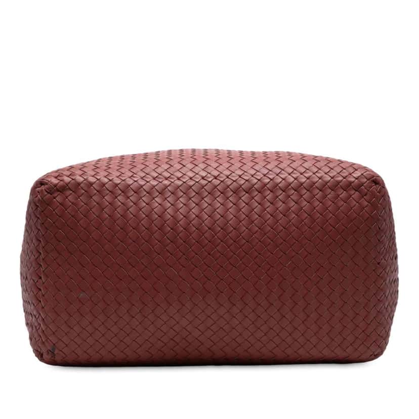 Bottega Veneta Nappa Intrecciato Brick Tote Red Leather Good condition - Inside View