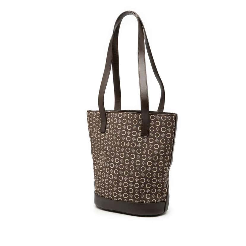 Celine C Macadam Canvas Bucket Bag Brown Canvas Very good condition - Back View