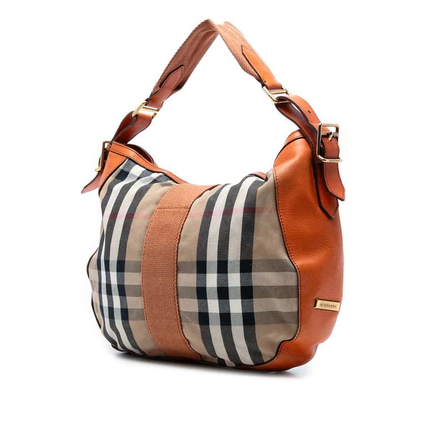 Burberry House Check Canvas Ashwood Hobo Brown Canvas Very good condition - Back View