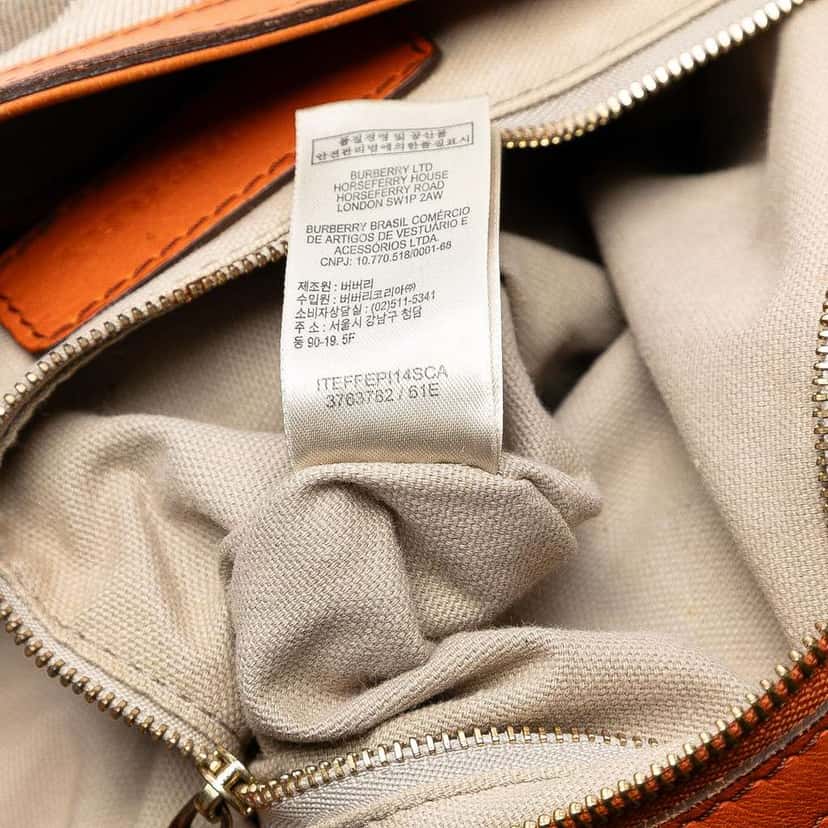 Burberry House Check Canvas Ashwood Hobo Brown Canvas Very good condition - Box View