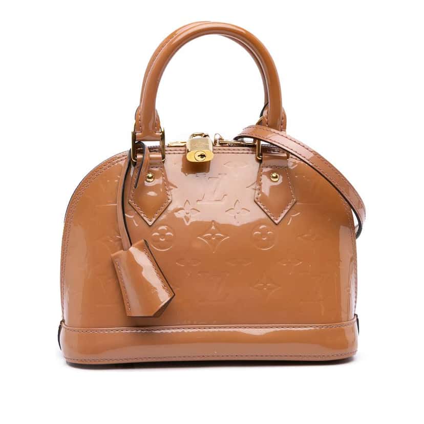 Louis Vuitton Monogram Vernis Alma BB Brown Leather Good condition - Front View