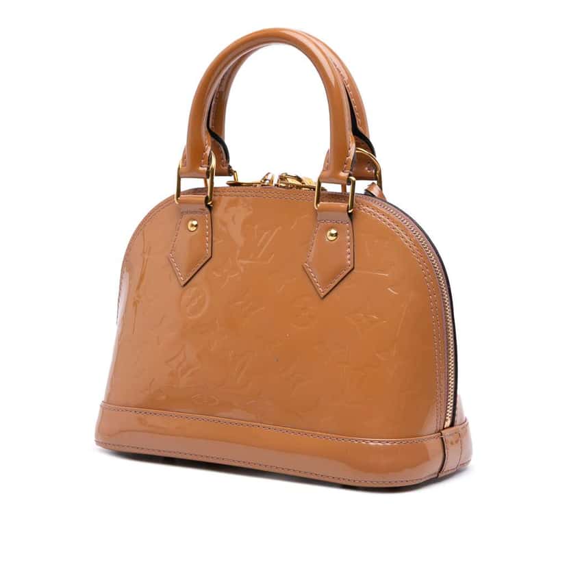 Louis Vuitton Monogram Vernis Alma BB Brown Leather Good condition - Back View