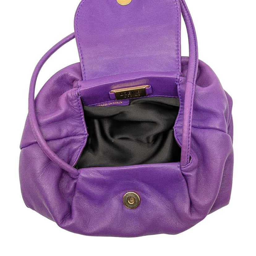 Loewe Mini Nappa Tassel Crossbody Purple Leather Good condition - Model View