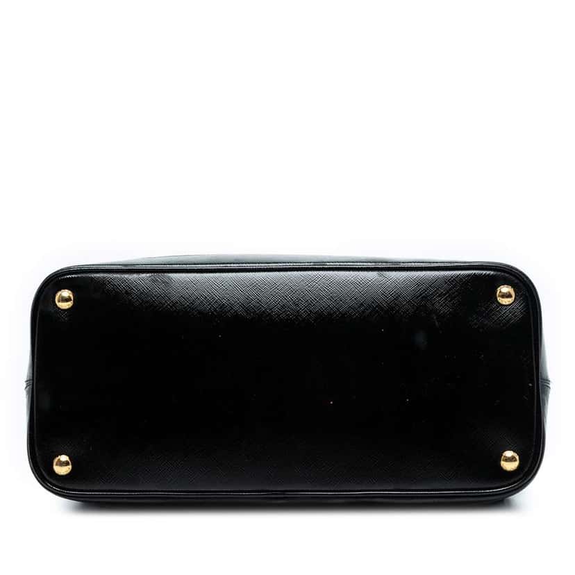 Prada Saffiano Vernice Trimmed Tessuto Parabole Tote Black Good condition - Inside View