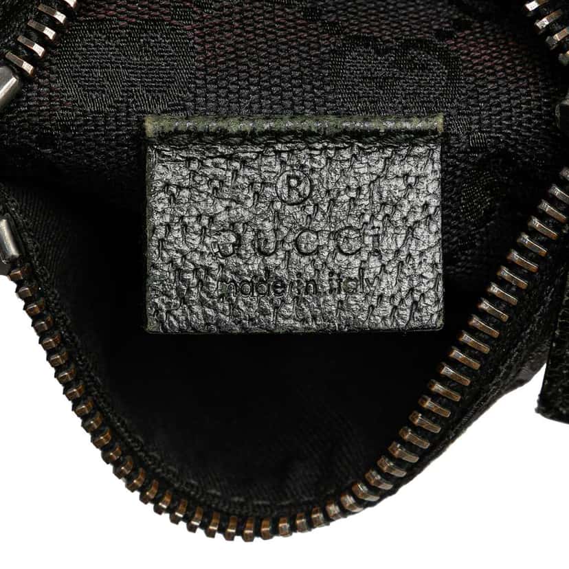 Gucci GG Canvas Double Pocket Belt Bag Black Canvas Good condition - Model View