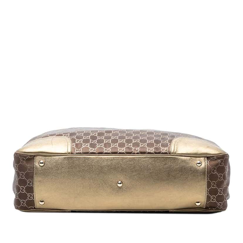 Gucci GG Satin Princy Tote Gold Satin Good condition - Inside View