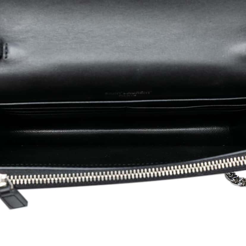 Saint Laurent Leather Monogram Kate Tassel Wallet on Chain Black Leather Good condition - Model View