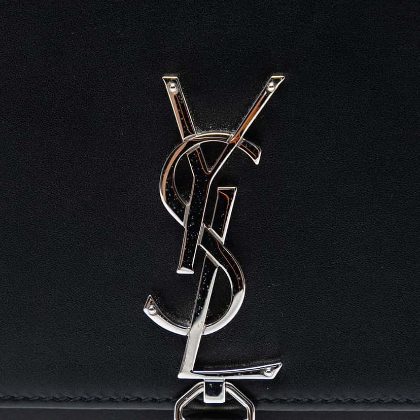 Saint Laurent Leather Monogram Kate Tassel Wallet on Chain Black Leather Good condition - Box View