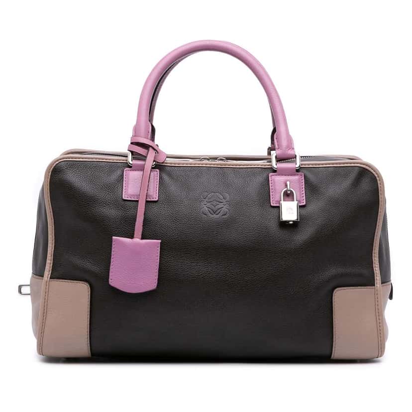 Loewe Tricolor Goatskin Amazona 36 Brown Leather Good condition - Front View