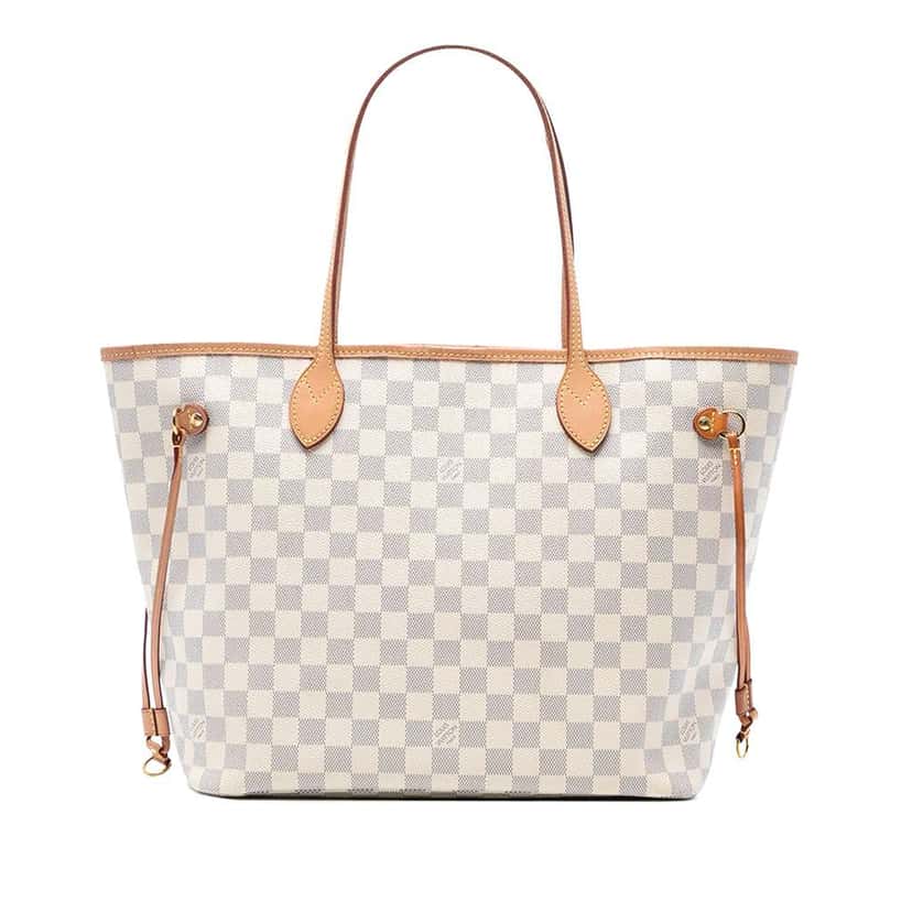 Louis Vuitton Damier Azur Neverfull MM White Good condition - Front View