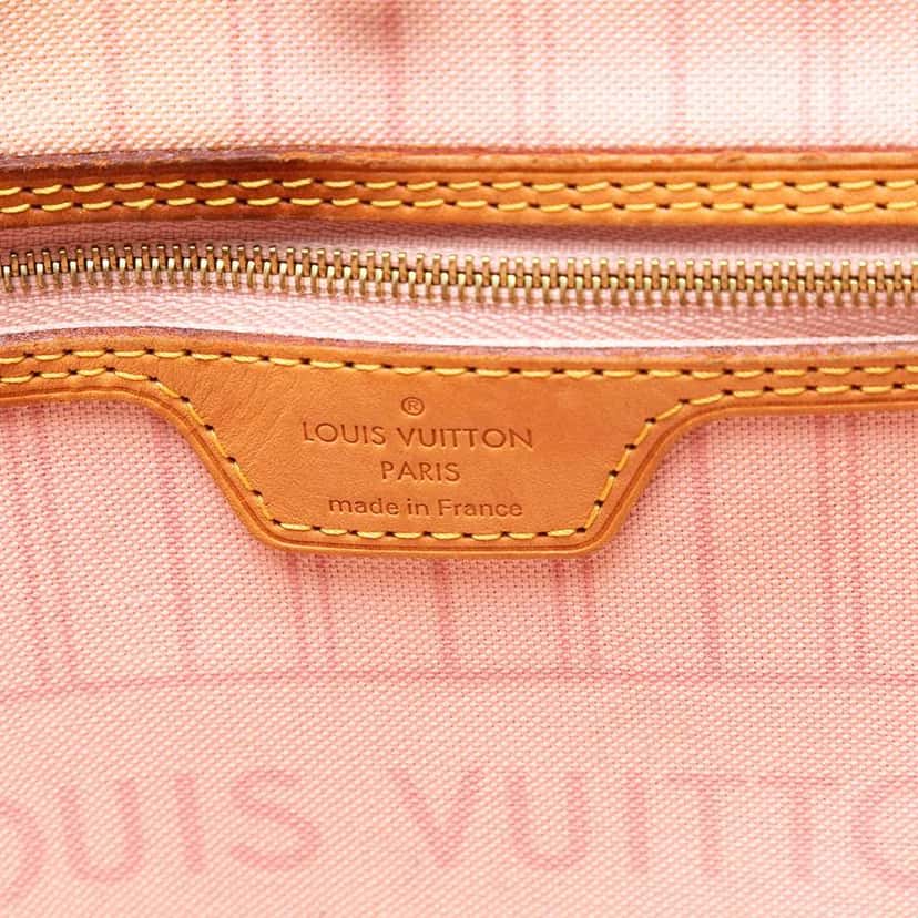 Louis Vuitton Damier Azur Neverfull MM White Good condition - Box View