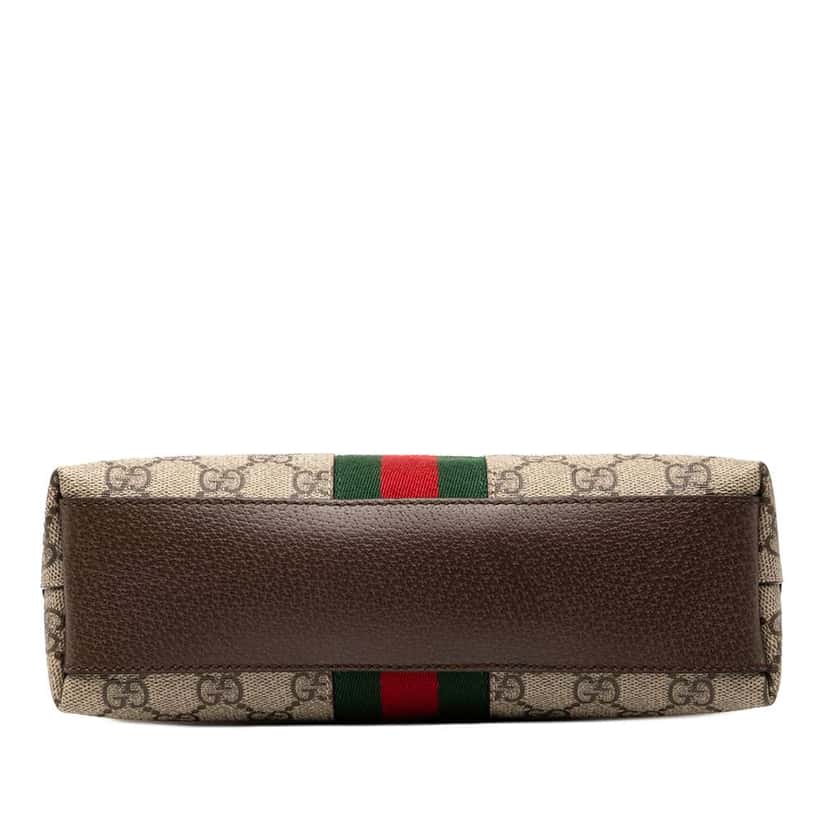 Gucci Small GG Supreme Ophidia Dome Crossbody Brown Canvas Good condition - Inside View
