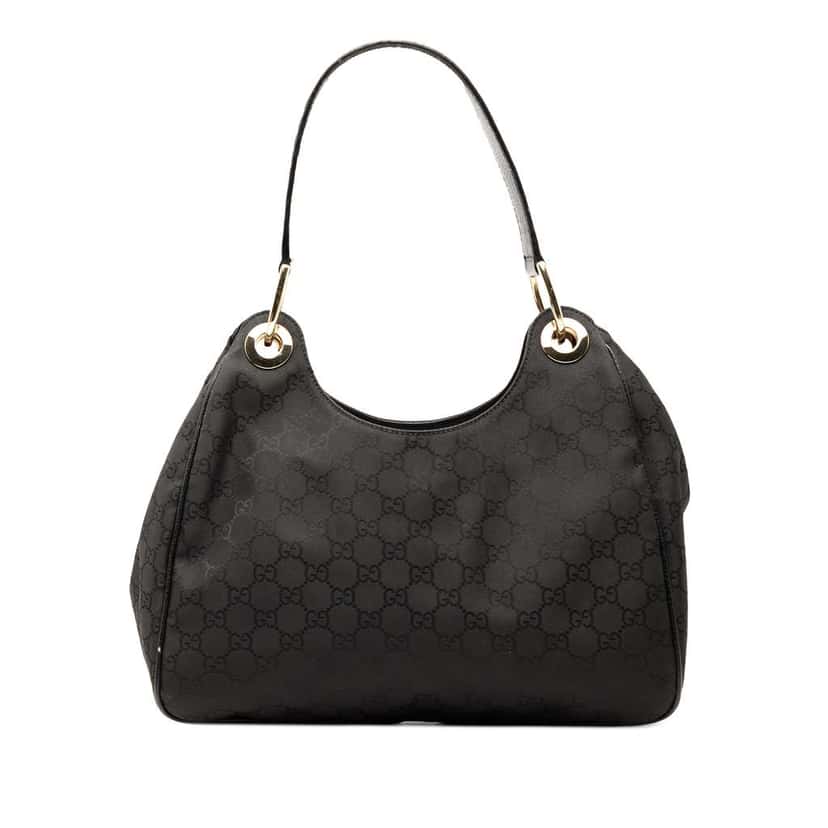 Gucci GG Nylon Colbert Shoulder Bag Black Good condition - Front View