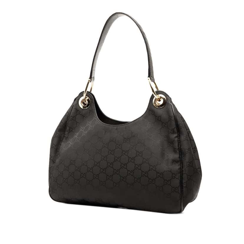 Gucci GG Nylon Colbert Shoulder Bag Black Good condition - Back View