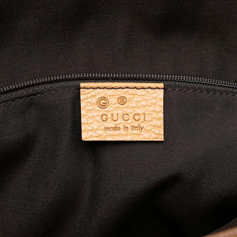 Gucci Large Leather GG Charm Dome Satchel Brown Leather Good condition - Box View