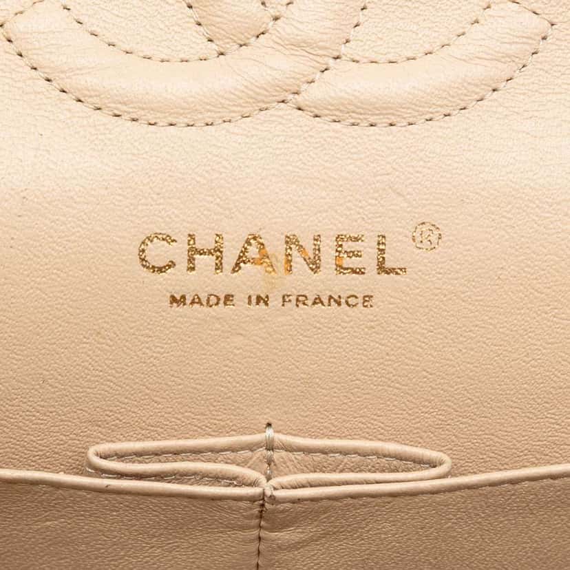 Chanel Medium Classic Caviar Double Flap Brown Leather Good condition - Box View