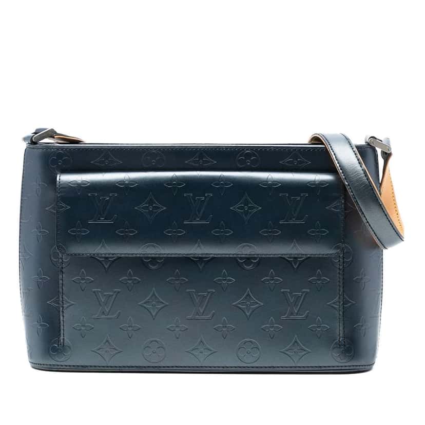 Louis Vuitton Monogram Mat Alston Grey Leather Fair condition - Front View