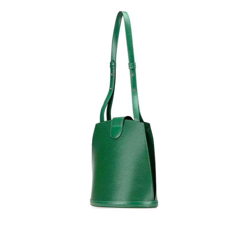Louis Vuitton Epi Cluny Green Leather Good condition - Back View