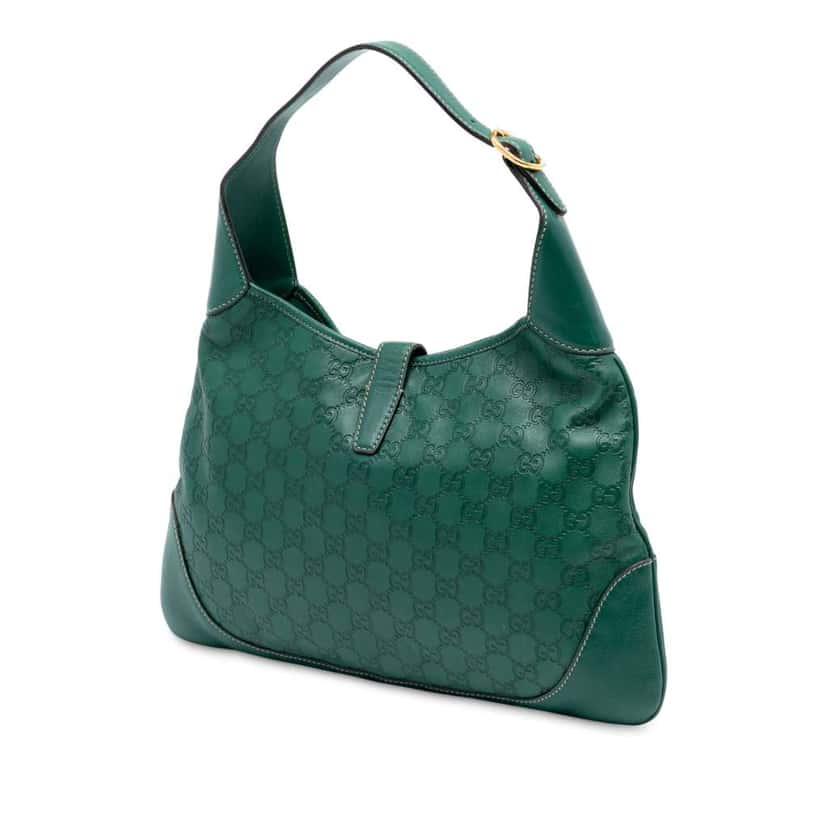 Gucci Guccissima Jackie O Bouvier Hobo Green Leather Good condition - Back View
