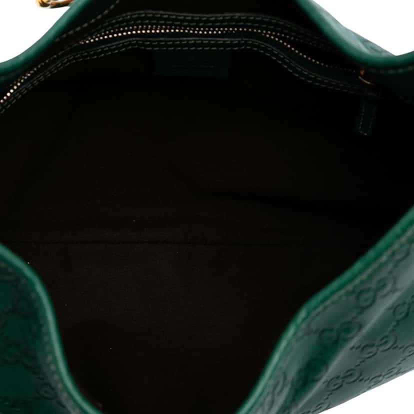 Gucci Guccissima Jackie O Bouvier Hobo Green Leather Good condition - Model View