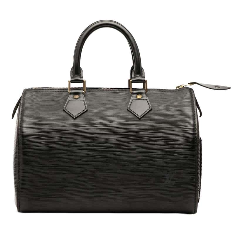 Louis Vuitton Epi Speedy 25 Black Leather Good condition - Front View