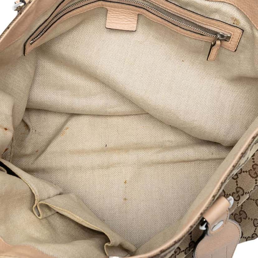 Gucci GG Canvas Icon Bit Tote Brown Canvas Good condition - Model View