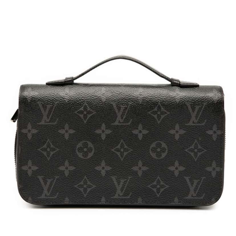Louis Vuitton Monogram Eclipse Zippy XL Wallet Black Good condition - Front View