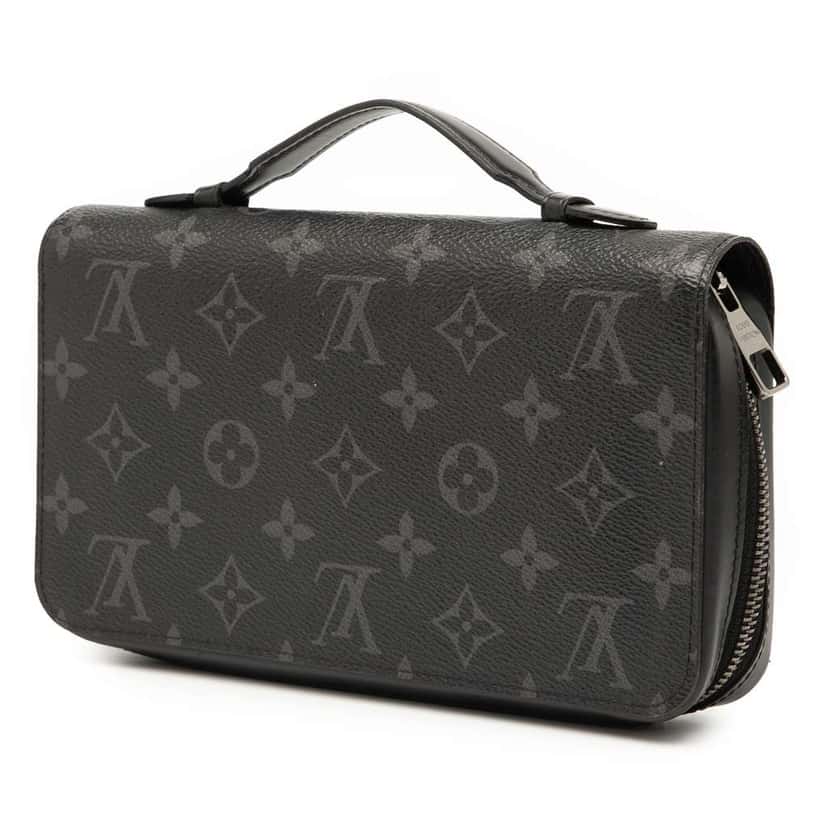 Louis Vuitton Monogram Eclipse Zippy XL Wallet Black Good condition - Back View