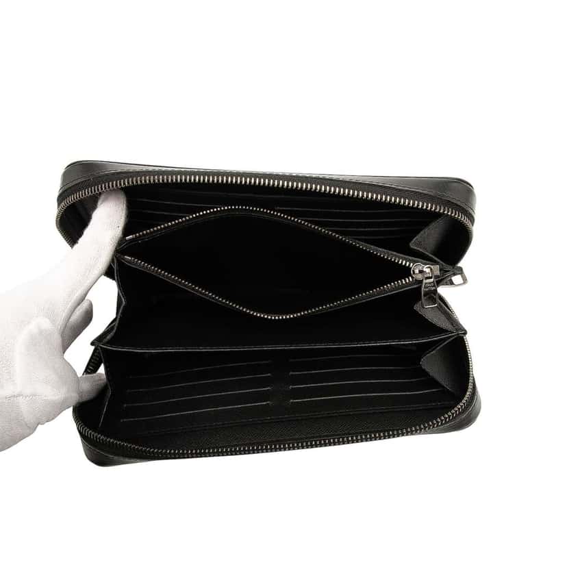 Louis Vuitton Monogram Eclipse Zippy XL Wallet Black Good condition - Model View