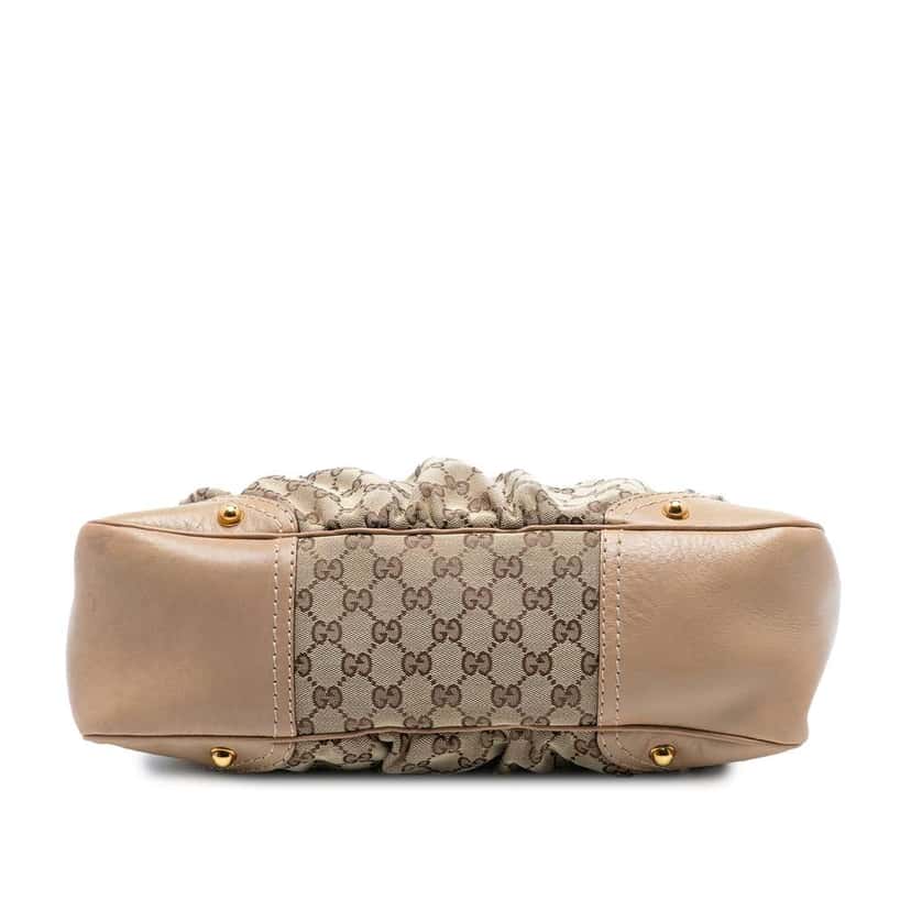 Gucci Medium GG Canvas Jockey Hobo Brown Canvas Good condition - Inside View
