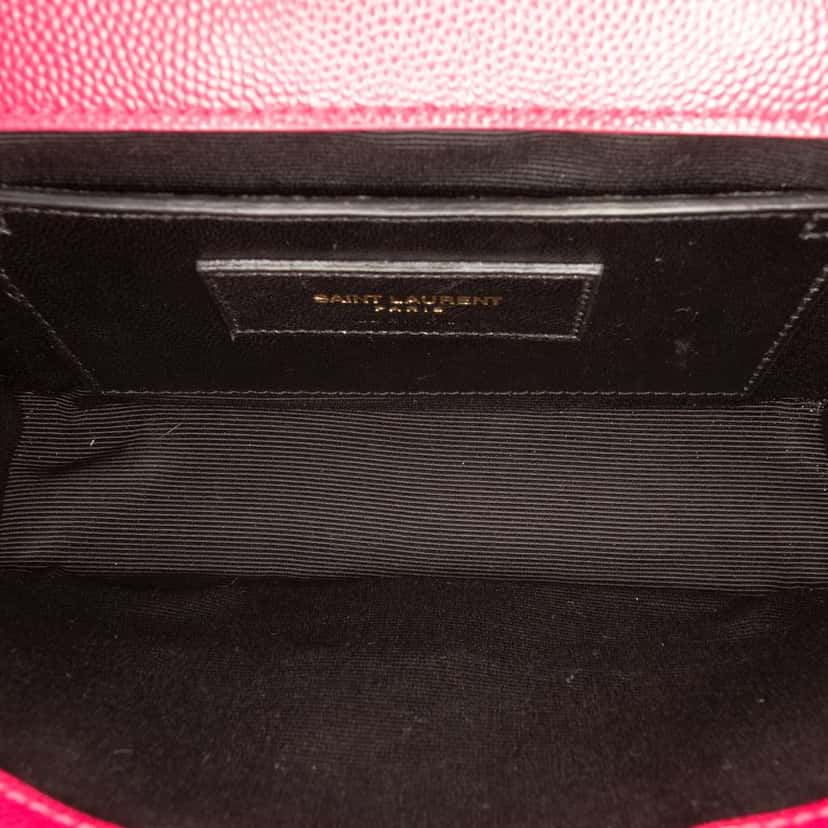 Saint Laurent Small Grain De Poudre Monogram Kate Crossbody Pink Leather Good condition - Model View