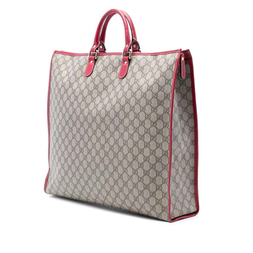 Gucci GG Supreme Web Tote Brown Canvas Good condition - Back View