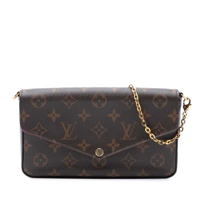 Louis Vuitton Monogram Pochette Felicie Brown Good condition - Front View