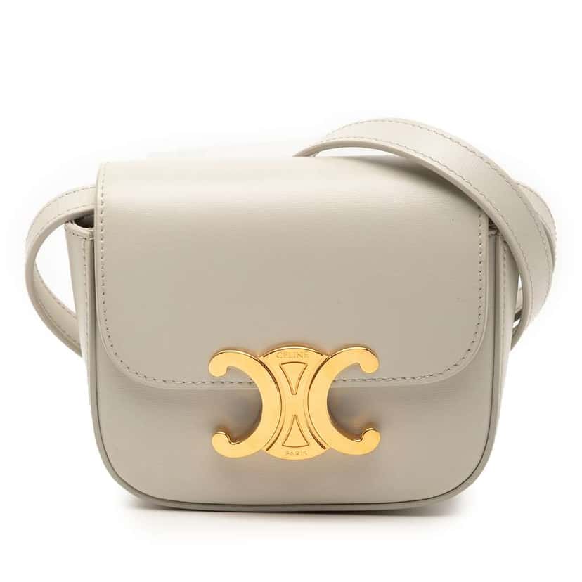 Celine Mini Calfskin Claude Crossbody Brown Leather Good condition - Front View