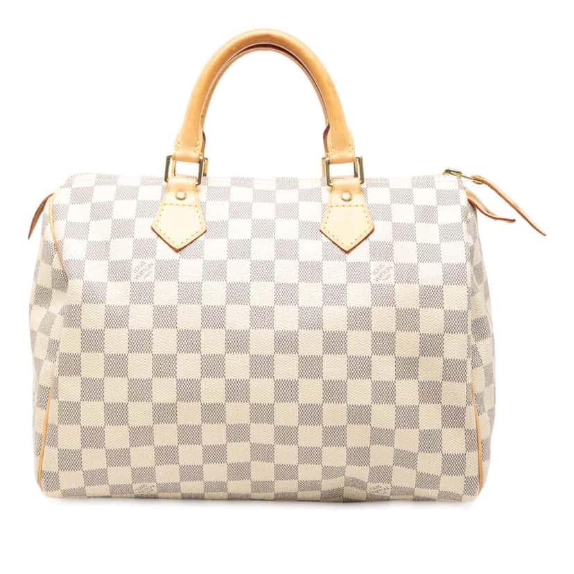Louis Vuitton Damier Azur Speedy 30 White Very good condition - Front View