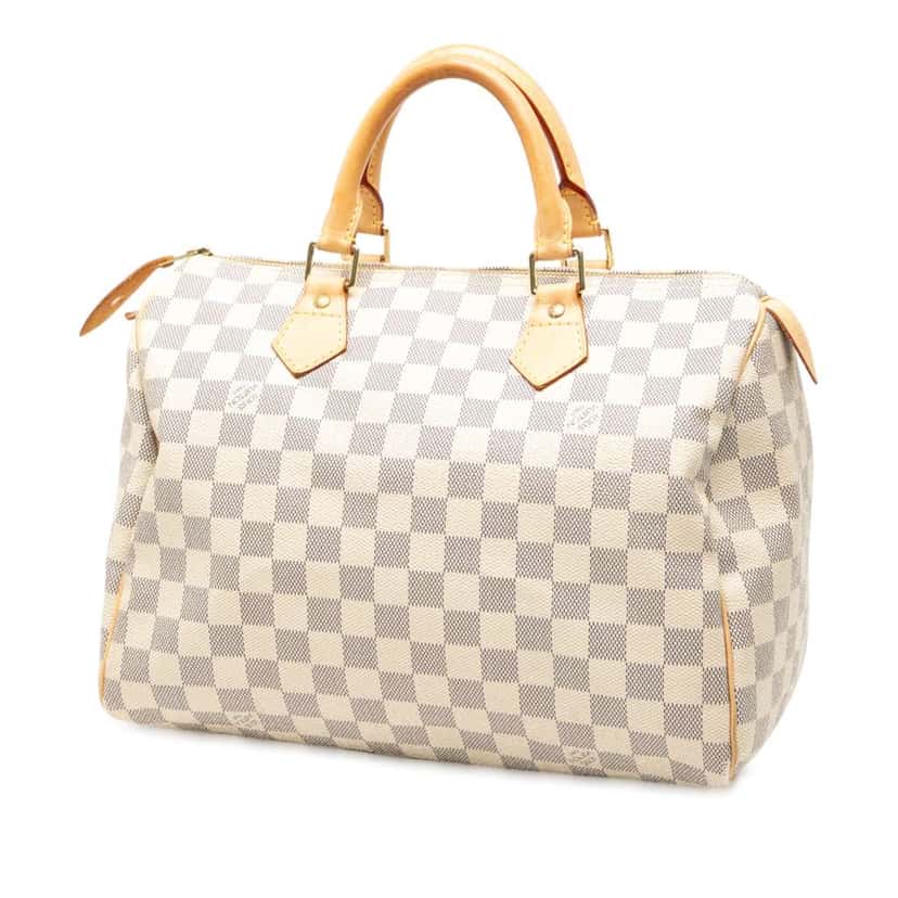 Louis Vuitton Damier Azur Speedy 30 White Very good condition - Back View