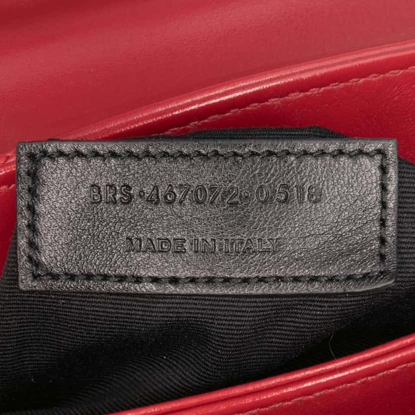 Saint Laurent Toy Matelasse Leather Monogram LouLou Crossbody Red Leather Good condition - Box View