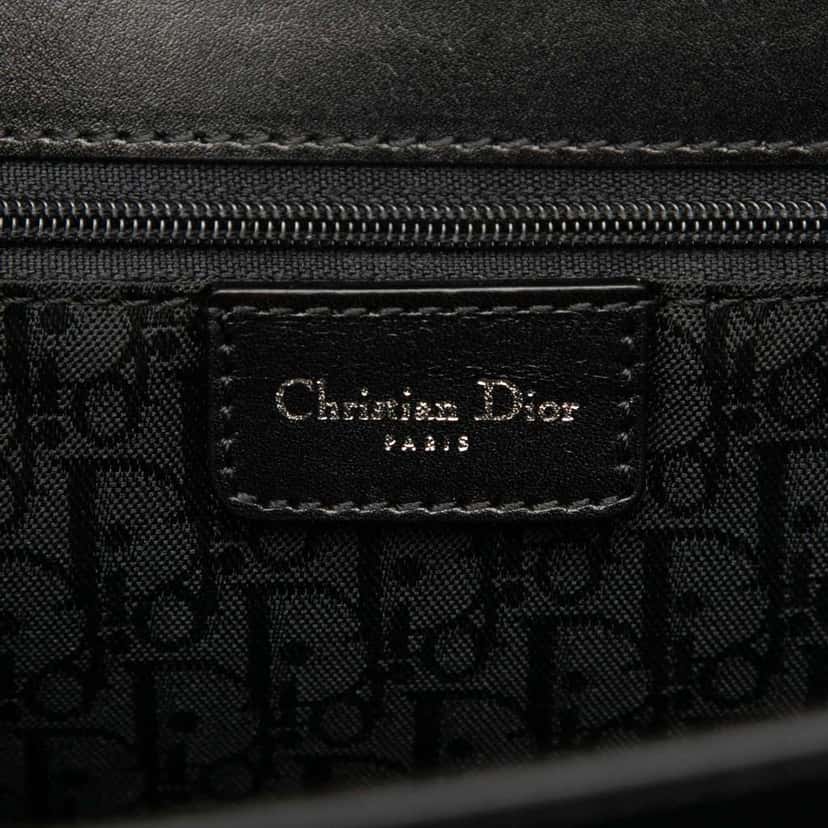 Dior Patent Flap Saddle Bag Black Leather Good condition - Box View