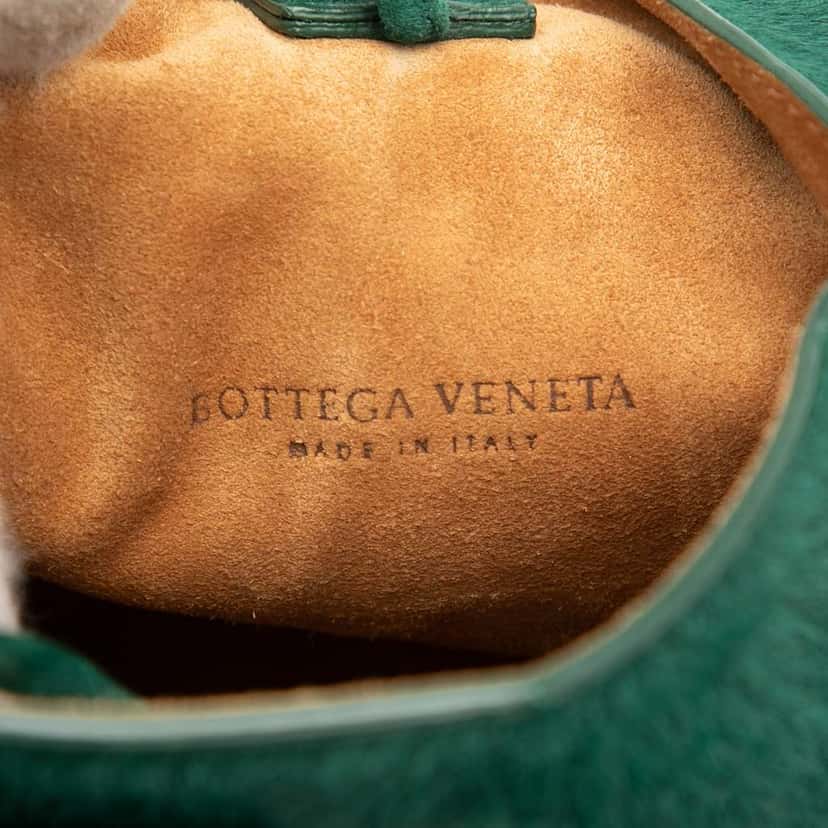 Bottega Veneta Small Pony Hair Drop Bucket Bag Green Good condition - Box View