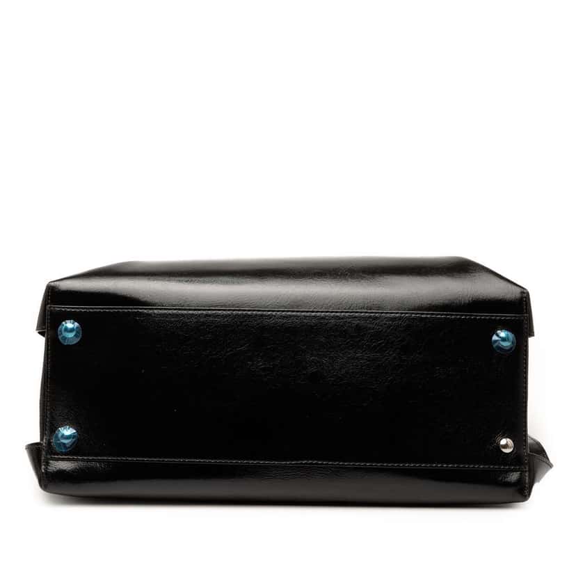 Burberry Large Soft Calfskin Banner Satchel Black Leather Good condition - Inside View