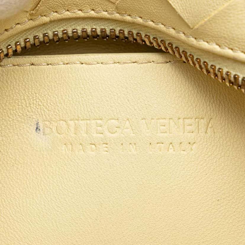 Bottega Veneta Mini Nappa Intrecciato Bauletto Satchel Yellow Leather Good condition - Box View