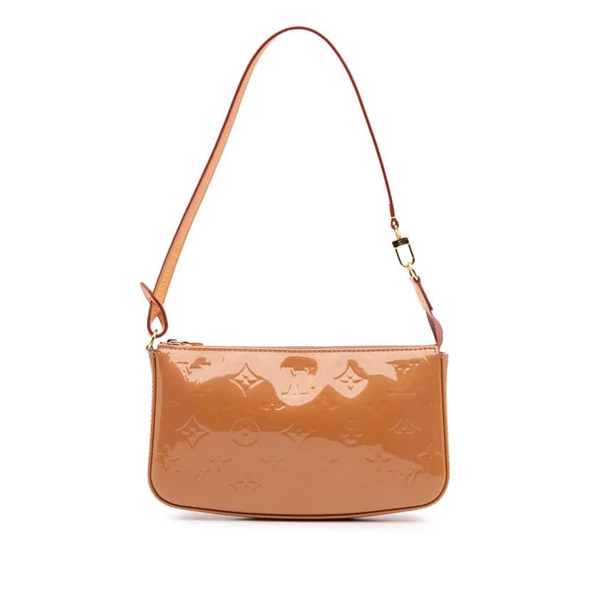 Louis Vuitton Monogram Vernis Pochette Accessoires Brown Leather Good condition - Front View