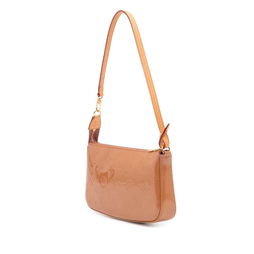 Louis Vuitton Monogram Vernis Pochette Accessoires Brown Leather Good condition - Back View