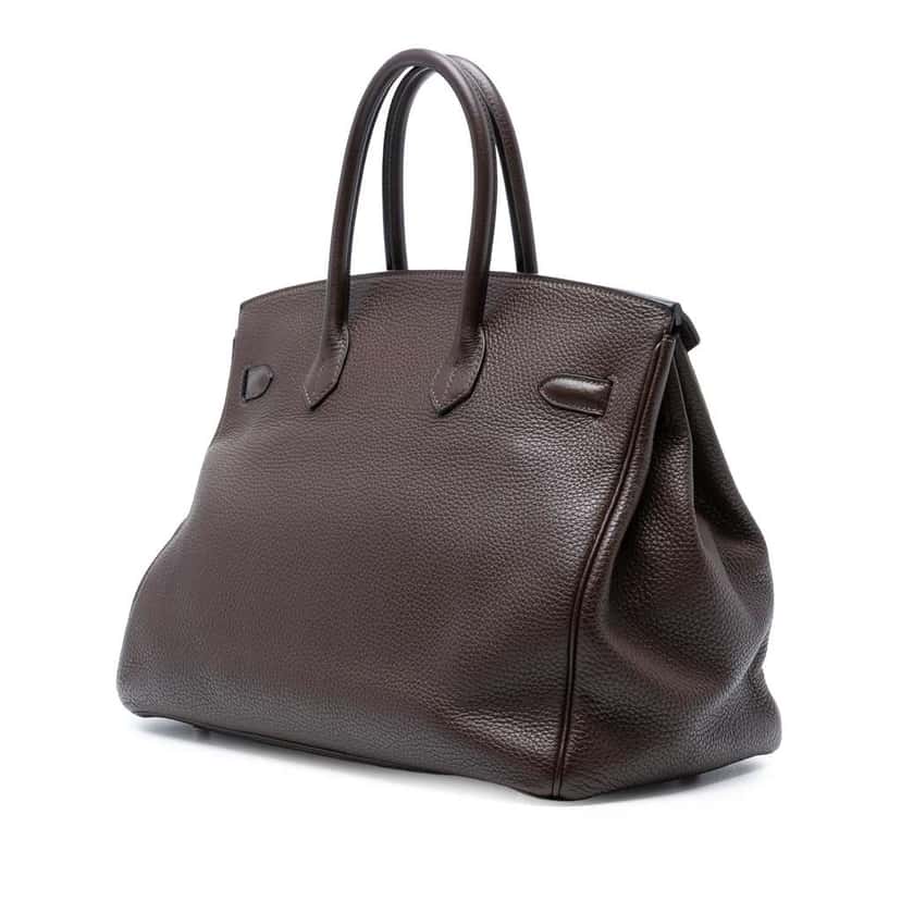 Hermès Togo Birkin Retourne 35 Brown Leather Fair condition - Back View