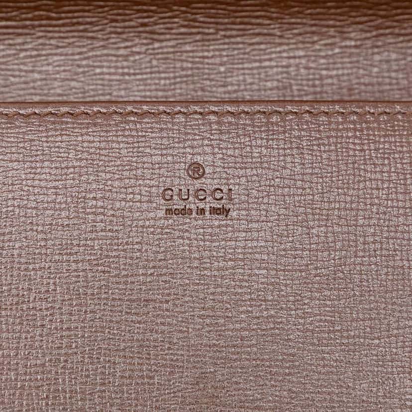 Gucci GG Supreme Horsebit 1955 Wallet On Chain Brown Canvas Good condition - Box View