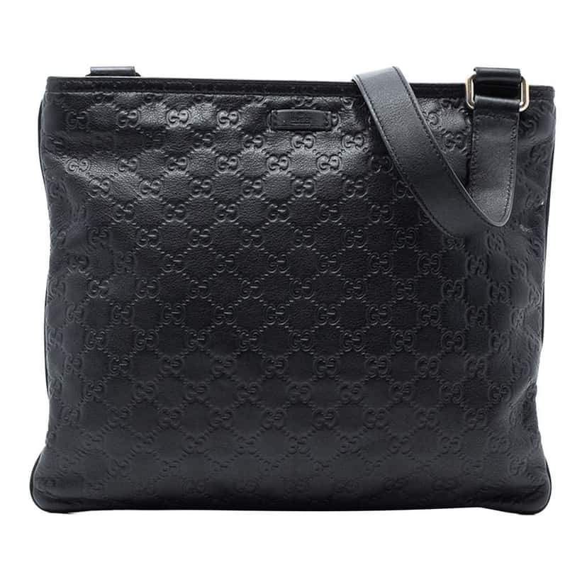 Gucci Guccissima Crossbody Black Leather Good condition - Front View